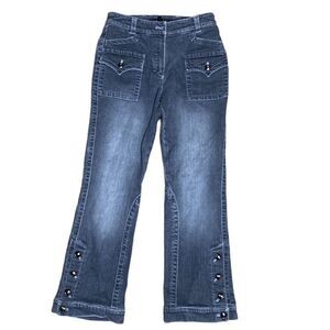 Escada jeans 34/4 utility cargo look black pants *flaw*